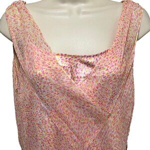 Talbots Pink and Orange Patterned Dress